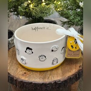 ✨ Brand NEW w/Tags Peanuts x Rae Dunn happiness is… Soup Mug feat. Peanuts Gang